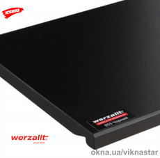 Подоконник Werzalit Compact Black (чорный) 300 мм